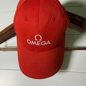 Omega Red and White Ball Cap